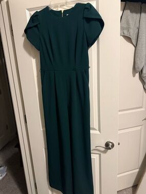 Calvin Klein Green Puff-Sleeve Jumpsuit